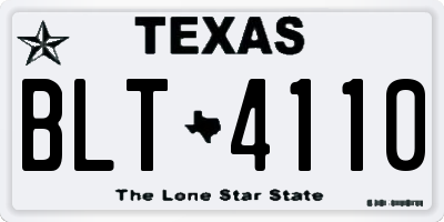 TX license plate BLT4110