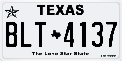 TX license plate BLT4137