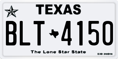 TX license plate BLT4150