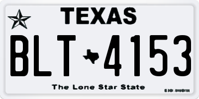 TX license plate BLT4153