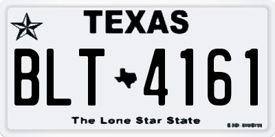 TX license plate BLT4161