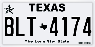 TX license plate BLT4174
