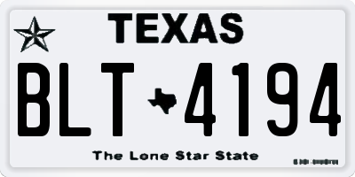 TX license plate BLT4194