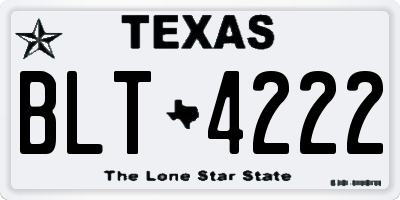 TX license plate BLT4222