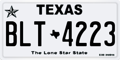 TX license plate BLT4223