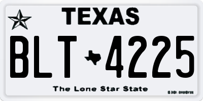 TX license plate BLT4225