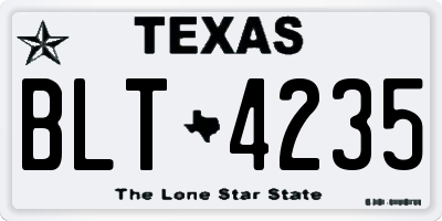 TX license plate BLT4235