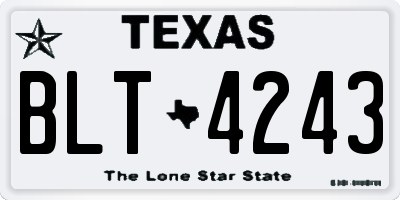 TX license plate BLT4243