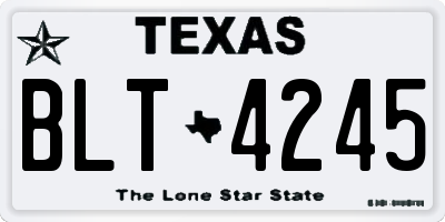 TX license plate BLT4245