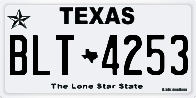 TX license plate BLT4253