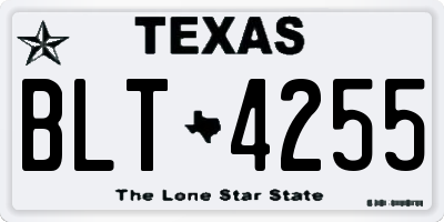TX license plate BLT4255