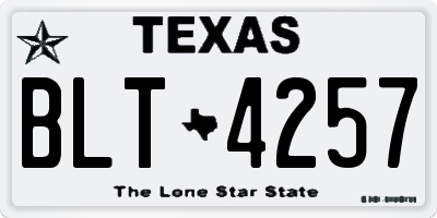TX license plate BLT4257