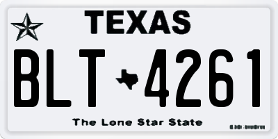 TX license plate BLT4261