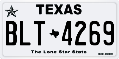 TX license plate BLT4269