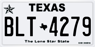 TX license plate BLT4279