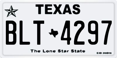 TX license plate BLT4297