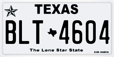TX license plate BLT4604