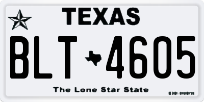 TX license plate BLT4605