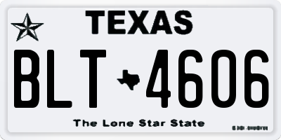 TX license plate BLT4606