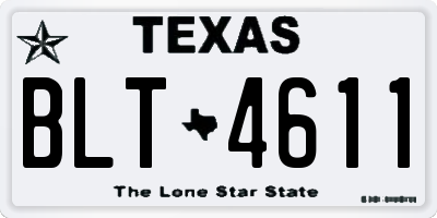 TX license plate BLT4611