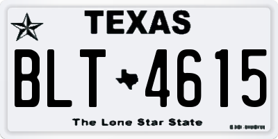 TX license plate BLT4615