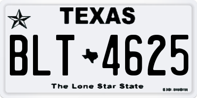 TX license plate BLT4625