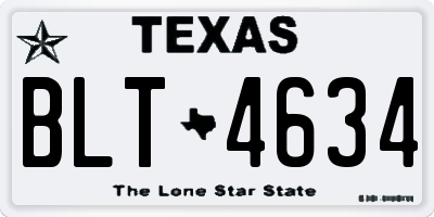 TX license plate BLT4634