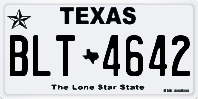 TX license plate BLT4642