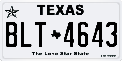 TX license plate BLT4643