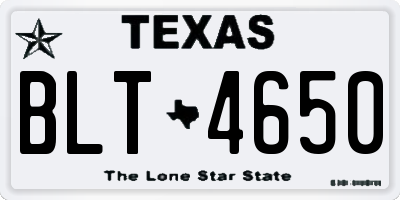 TX license plate BLT4650