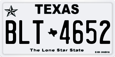 TX license plate BLT4652