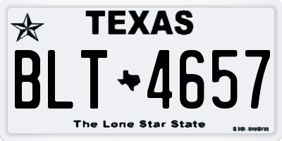 TX license plate BLT4657