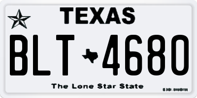 TX license plate BLT4680
