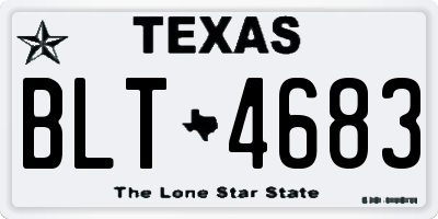TX license plate BLT4683
