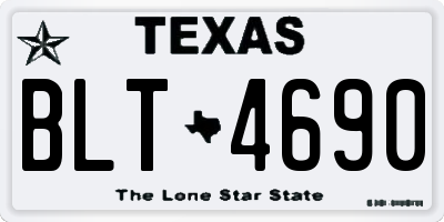 TX license plate BLT4690