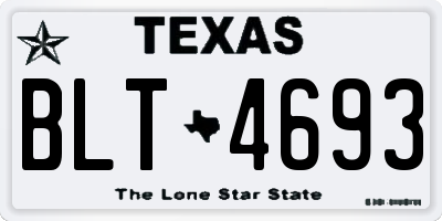 TX license plate BLT4693