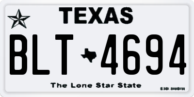 TX license plate BLT4694