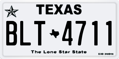 TX license plate BLT4711
