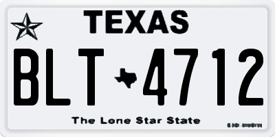 TX license plate BLT4712