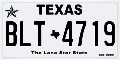 TX license plate BLT4719