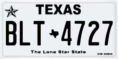 TX license plate BLT4727