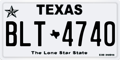 TX license plate BLT4740