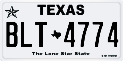 TX license plate BLT4774