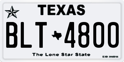 TX license plate BLT4800