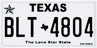 TX license plate BLT4804
