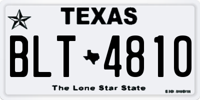 TX license plate BLT4810