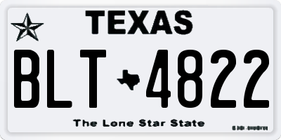 TX license plate BLT4822