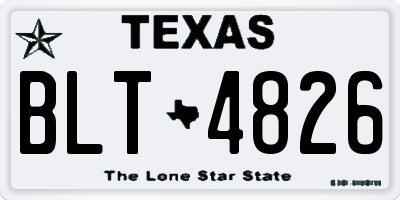 TX license plate BLT4826