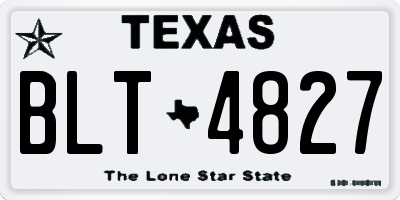 TX license plate BLT4827
