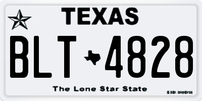 TX license plate BLT4828